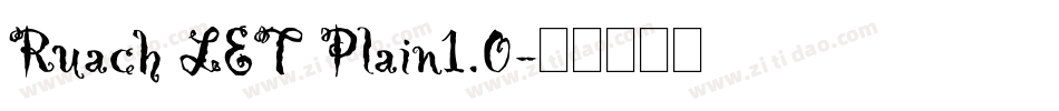 Ruach LET Plain1.0字体转换